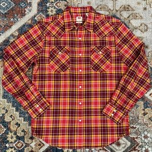 Levis flannel western shirt